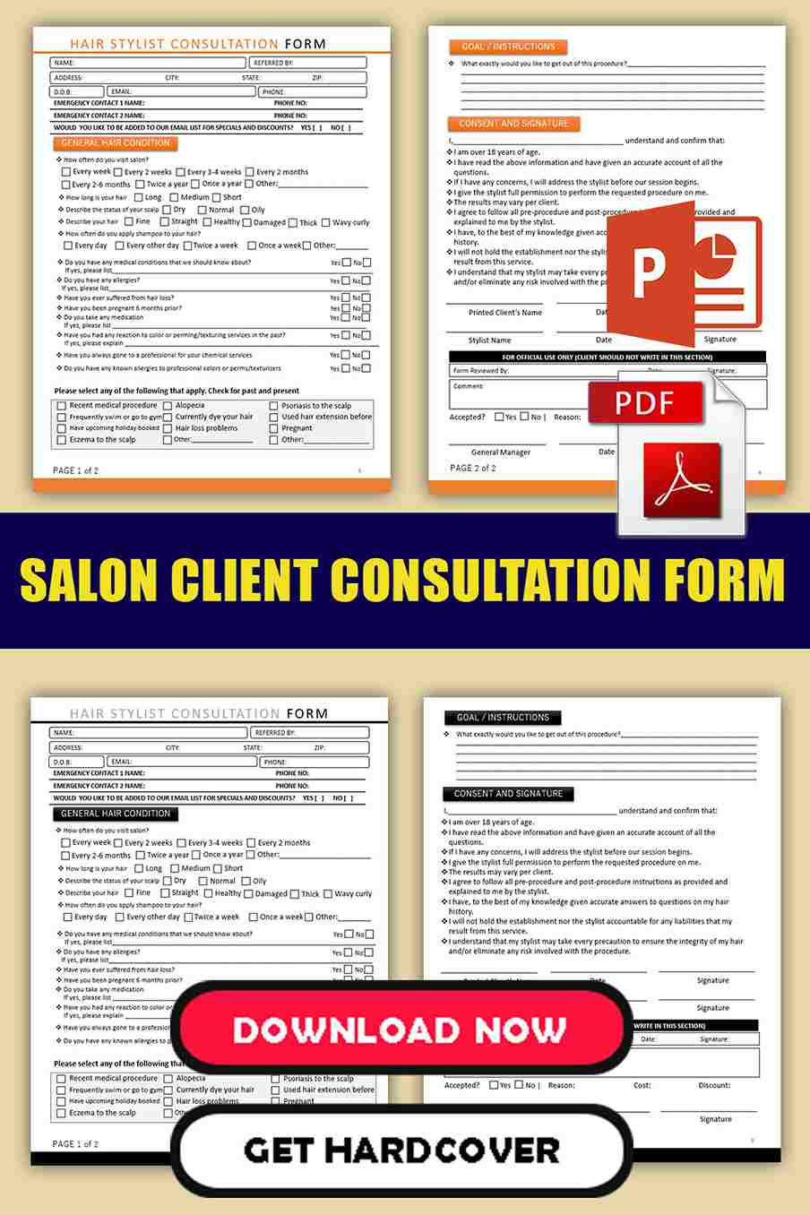Hair Salon Client Consultation Form